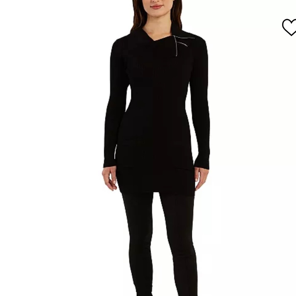 Junior’s Patch Pocket Long Sleeve Cowl Neck Sweater